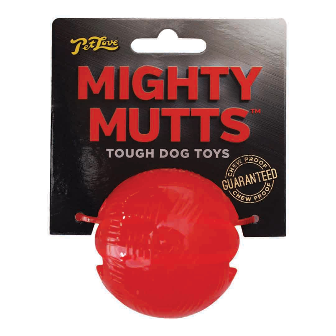 Petlove Mighty Mutts Rubber Ball Small Dog Toy