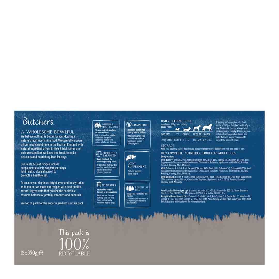 Butcher's Joints and Coat Dog Food Loaf 18 x 390g Wet Dog Food