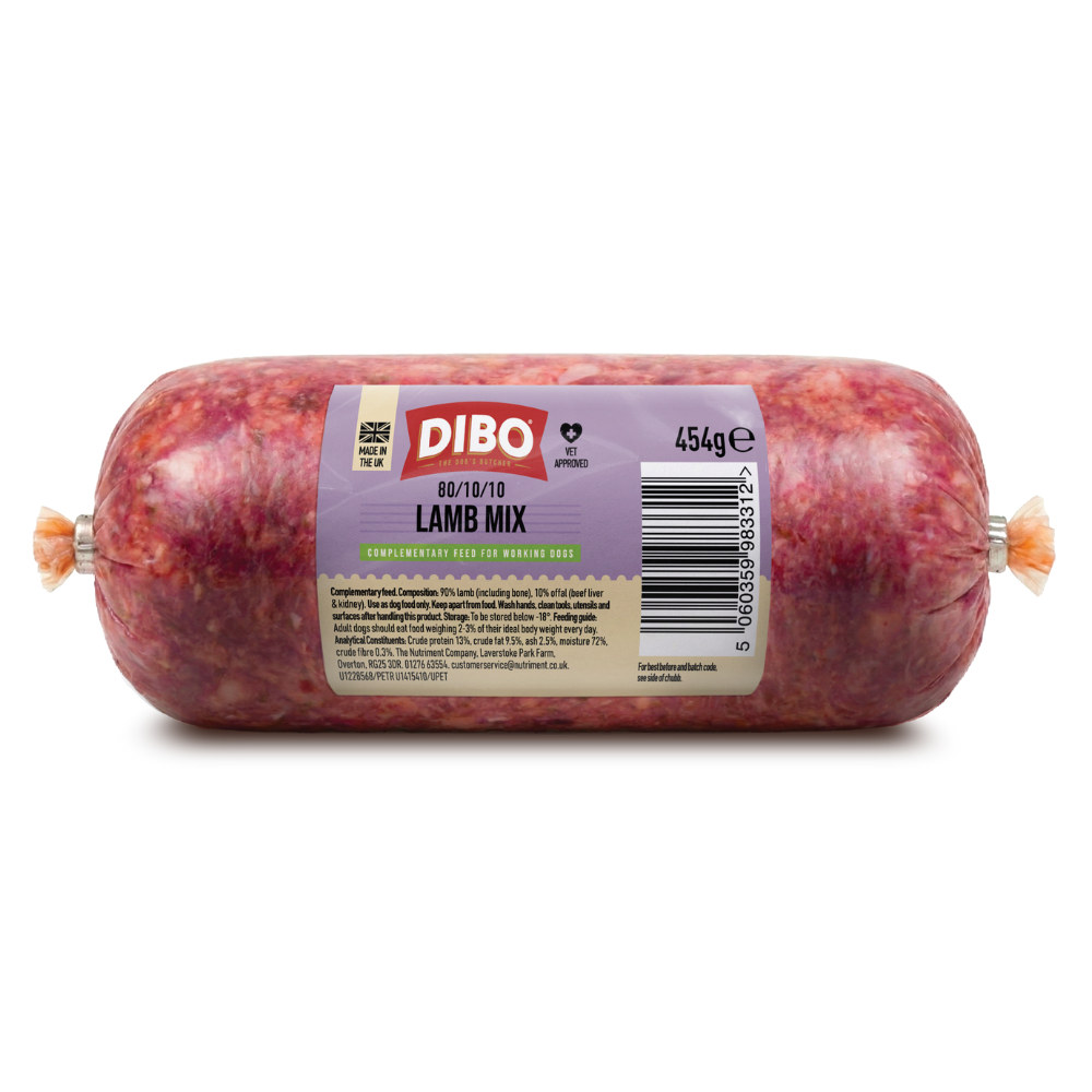 Jollyes Brand Jollyes Brand Dibo Mix Chubb Raw Lamb Adult Dry Dog Food pet food packaging