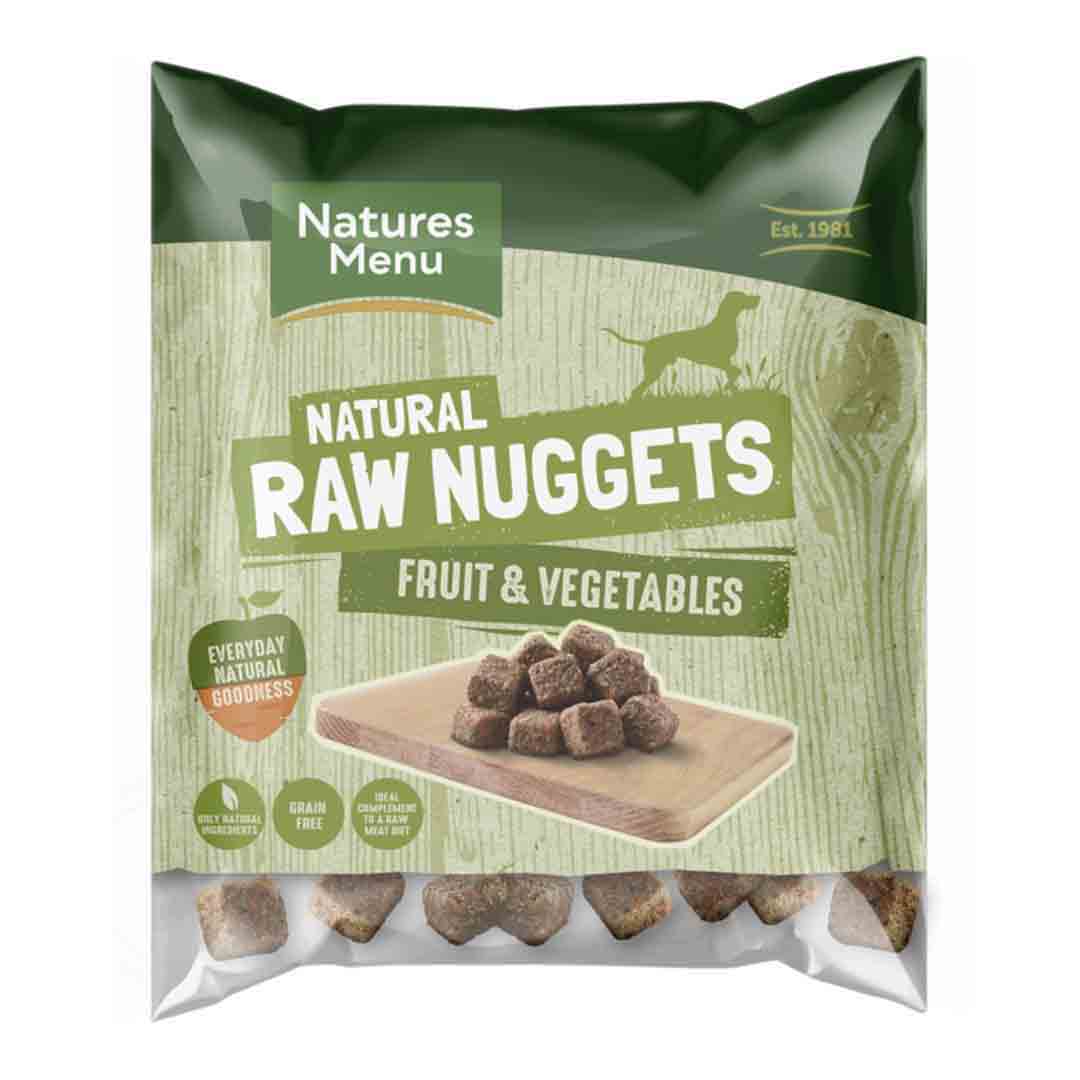 Natures Menu Frozen Nuggets Fruit And Vegetables 1kg Frozen Dog Food