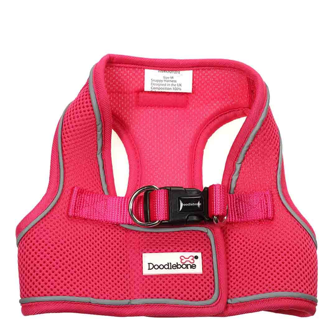 Doodlebone Snappy Dog Harness in Fuchsia Size 4 Dog Harnesses