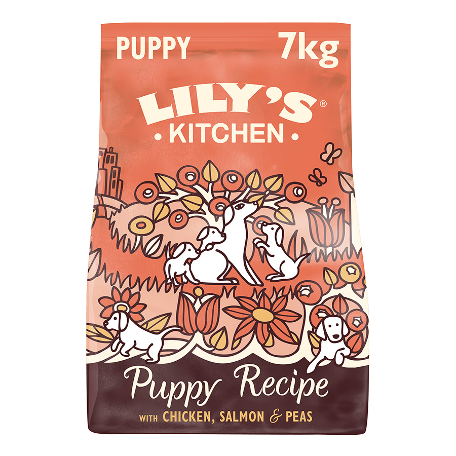 Lily's Kitchen Lily'S Kitchen 38 Chicken Salmon Puppy Dry Dog Food pet food packaging
