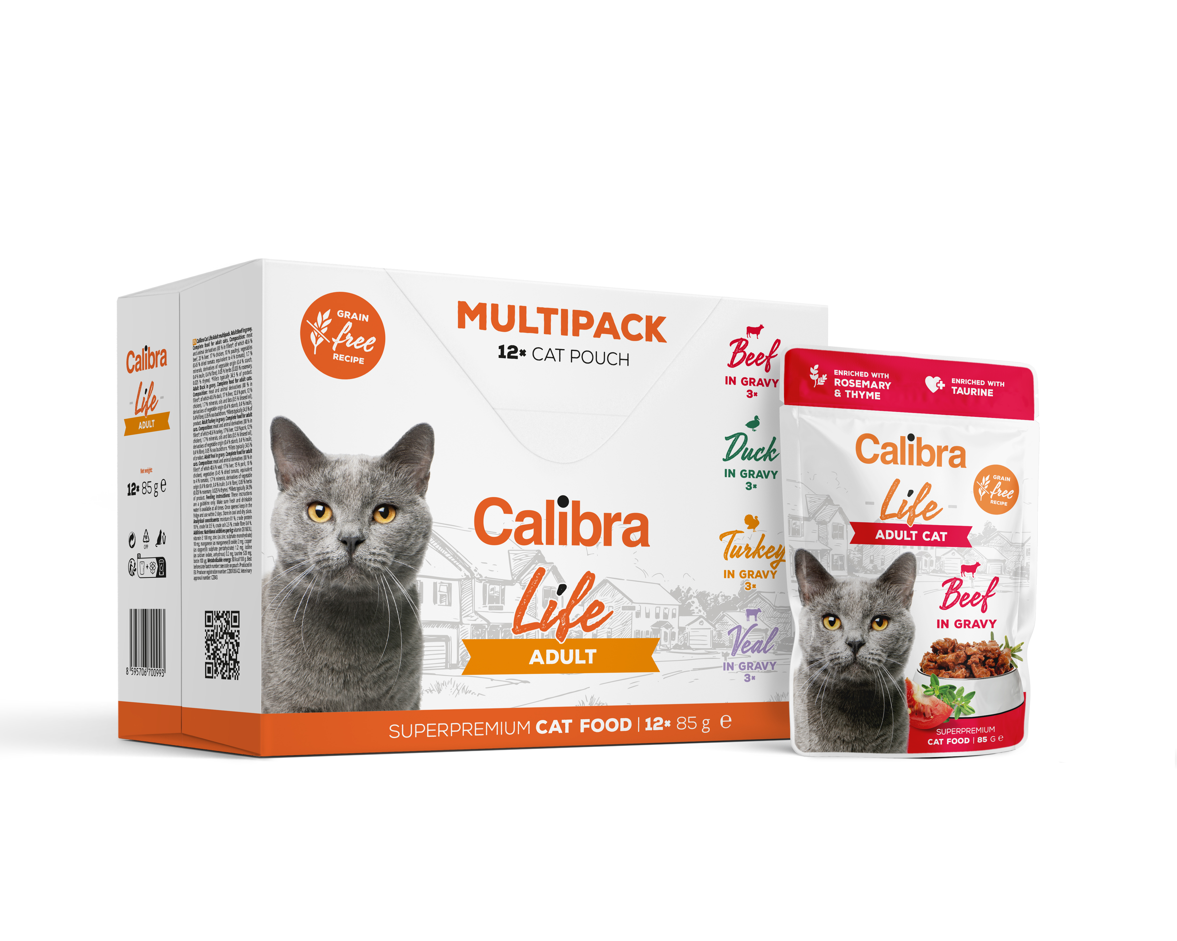 Calibra Calibra Life Adult Wet Cat Food pet food packaging