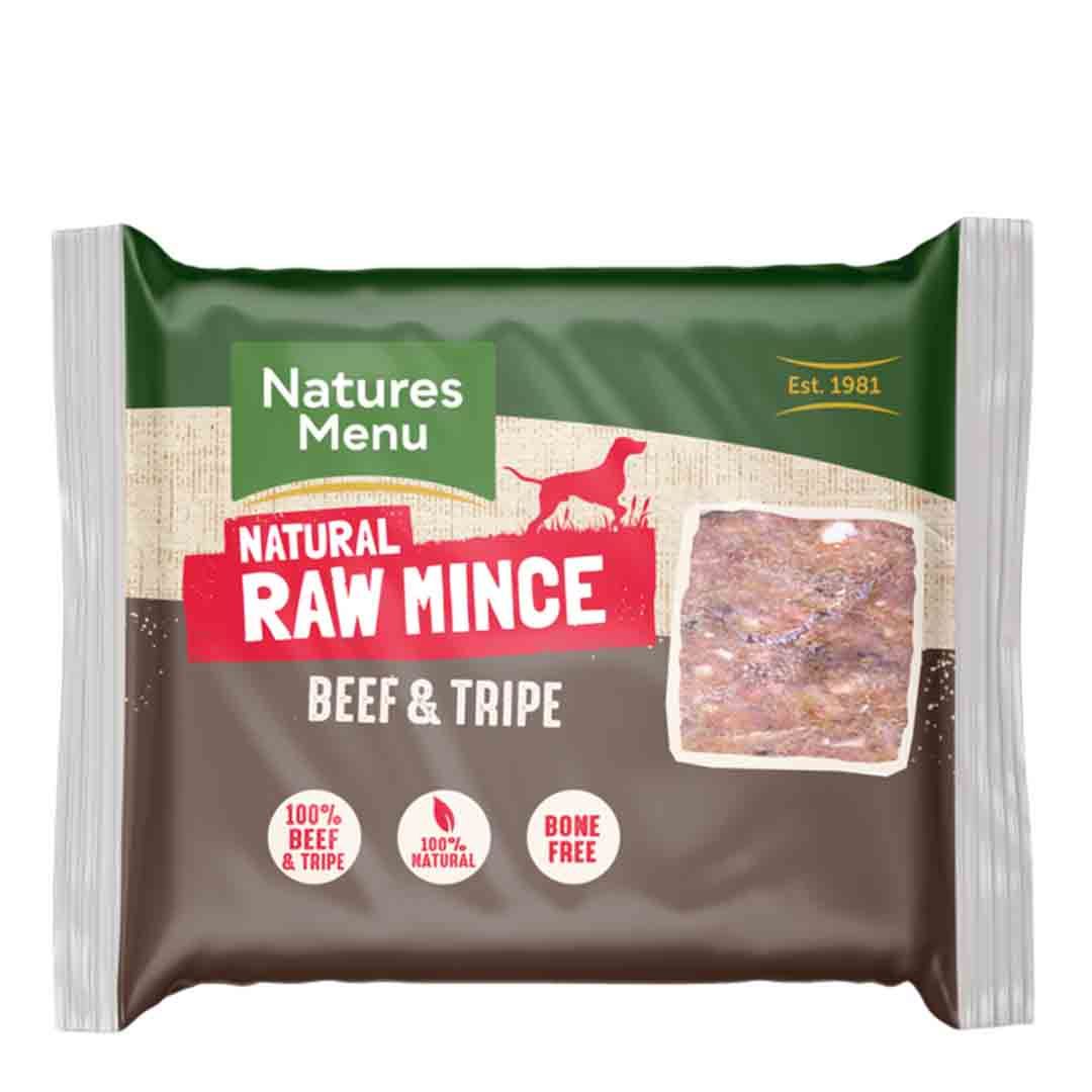 Natures Menu Frozen Beef And Tripe 400g Frozen Dog Food