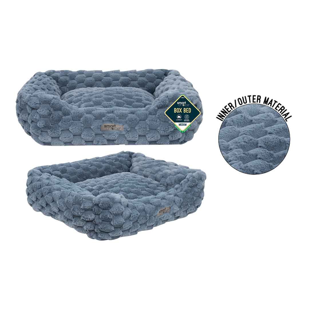 Giant Value Grey Square Pet Bed, 25-in