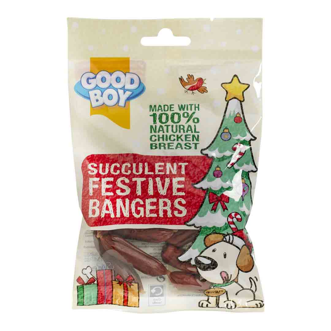 Good Boy Dog Treats Succulent Festive Bangers