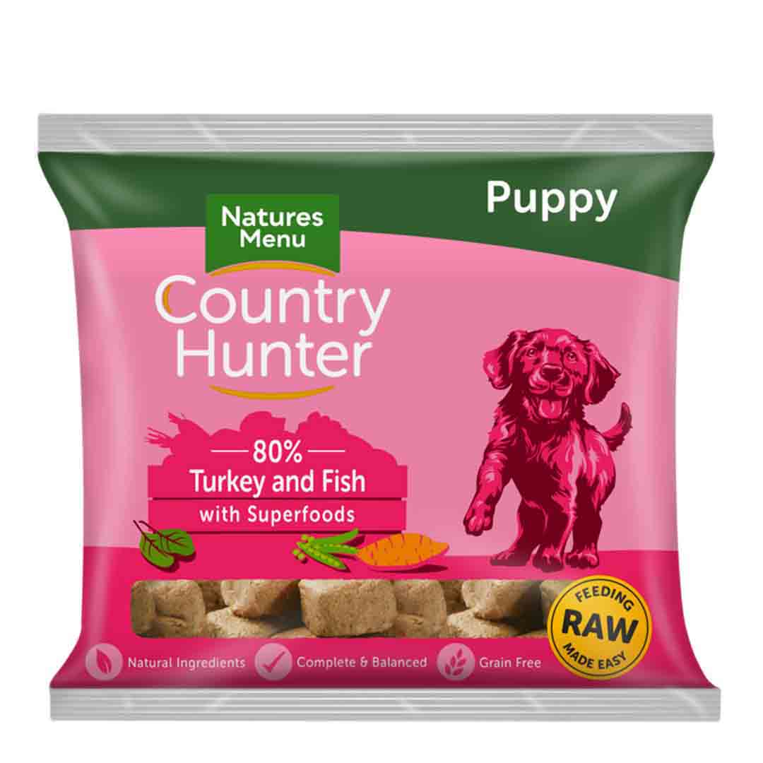 Natures Menu Country Turkey And Fish Puppy Nuggets 1kg Frozen Dog Food