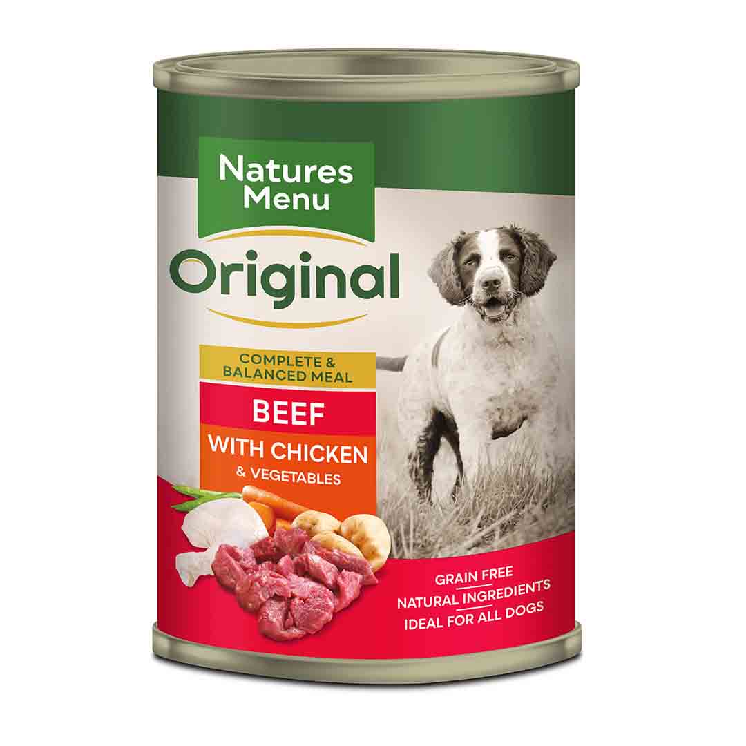 Natures Menu Dog Food Can Beef & Chicken 400g Wet Dog Food