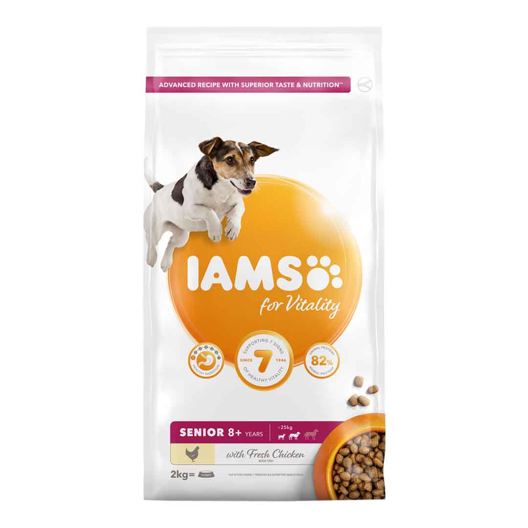 Iams Iams Chicken Senior Dry Dog Food pet food packaging
