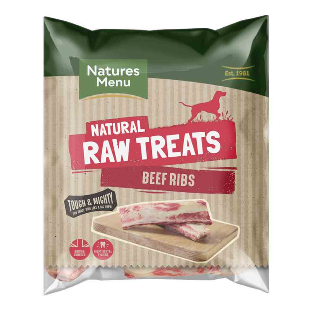 Natures Menu Raw Chews Beef Ribs 2 Pack Dog Chews
