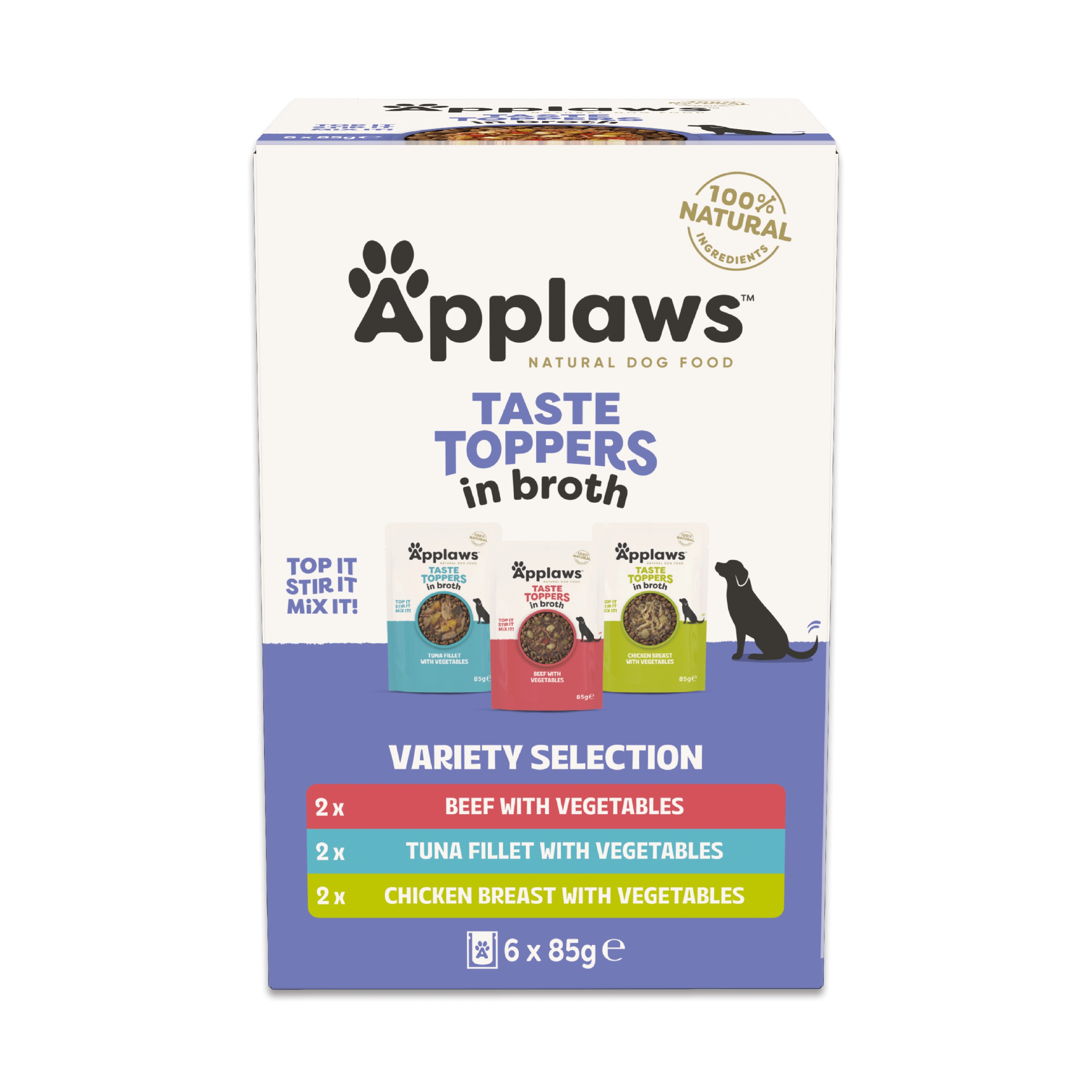 Applaws Applaws Taste Toppers Variety Selection Broth Adult Dry Dog Food pet food packaging
