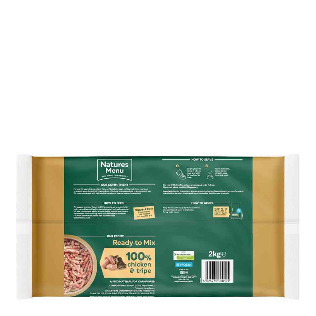 Natures Menu Frozen Freeflow Chicken And Tripe 2kg Frozen Dog Food