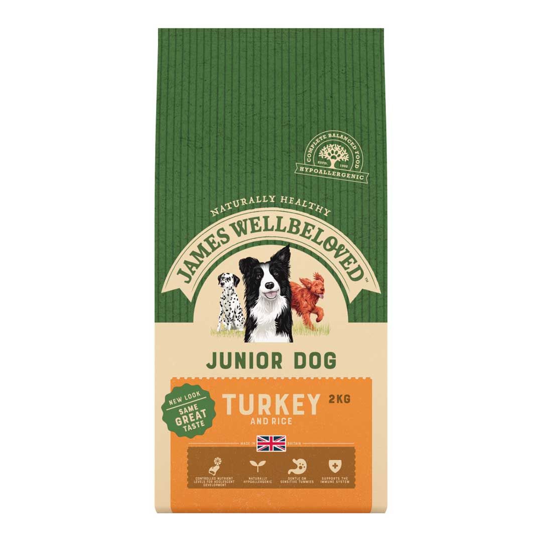 James Wellbeloved Dog Junior Turkey & Rice 2kg Dry Dog Food