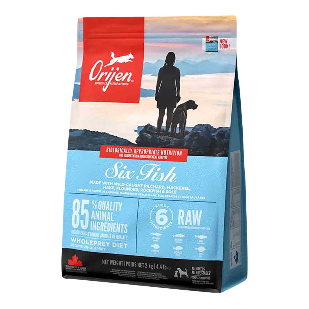 【値引きしました】Orijen Six Fish ドッグフード 6kg 2袋 Orijen 6 Fish | 2 kg | High Protein Dog Food