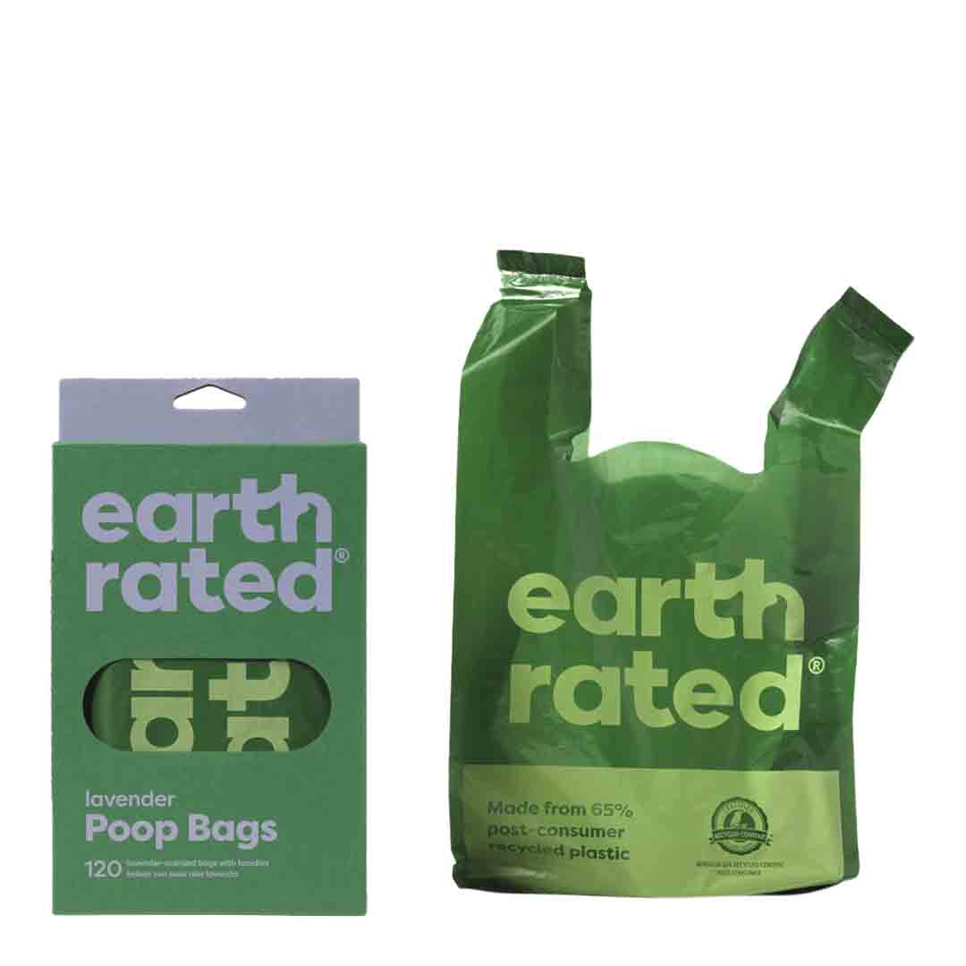 Earth Rated Dog Poop Bags Handle Lavender Scented Dog Poo Bags