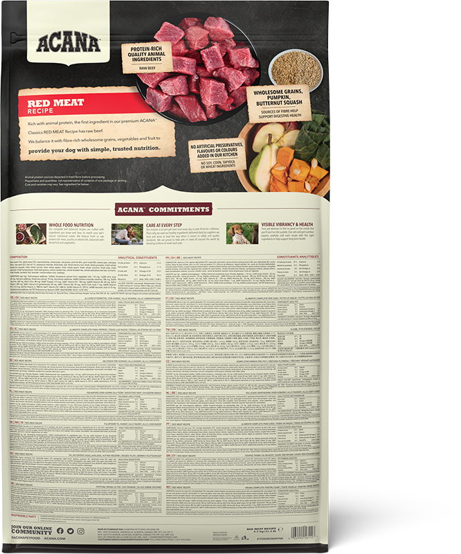 ACANA Red Meat Dry Dog Food 9.7kg | Jollyes