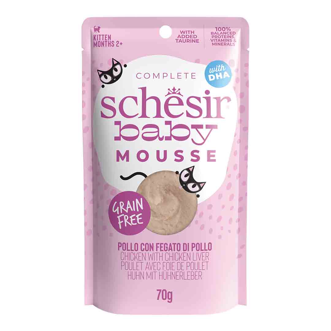 Jollyes Brand Jollyes Brand Schesir Balanced Mousse Chicken Kitten Wet Cat Food pet food packaging