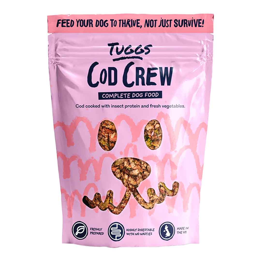 Jollyes Brand Jollyes Brand Tuggs Crew Frozen Cod Adult Dry Dog Food pet food packaging