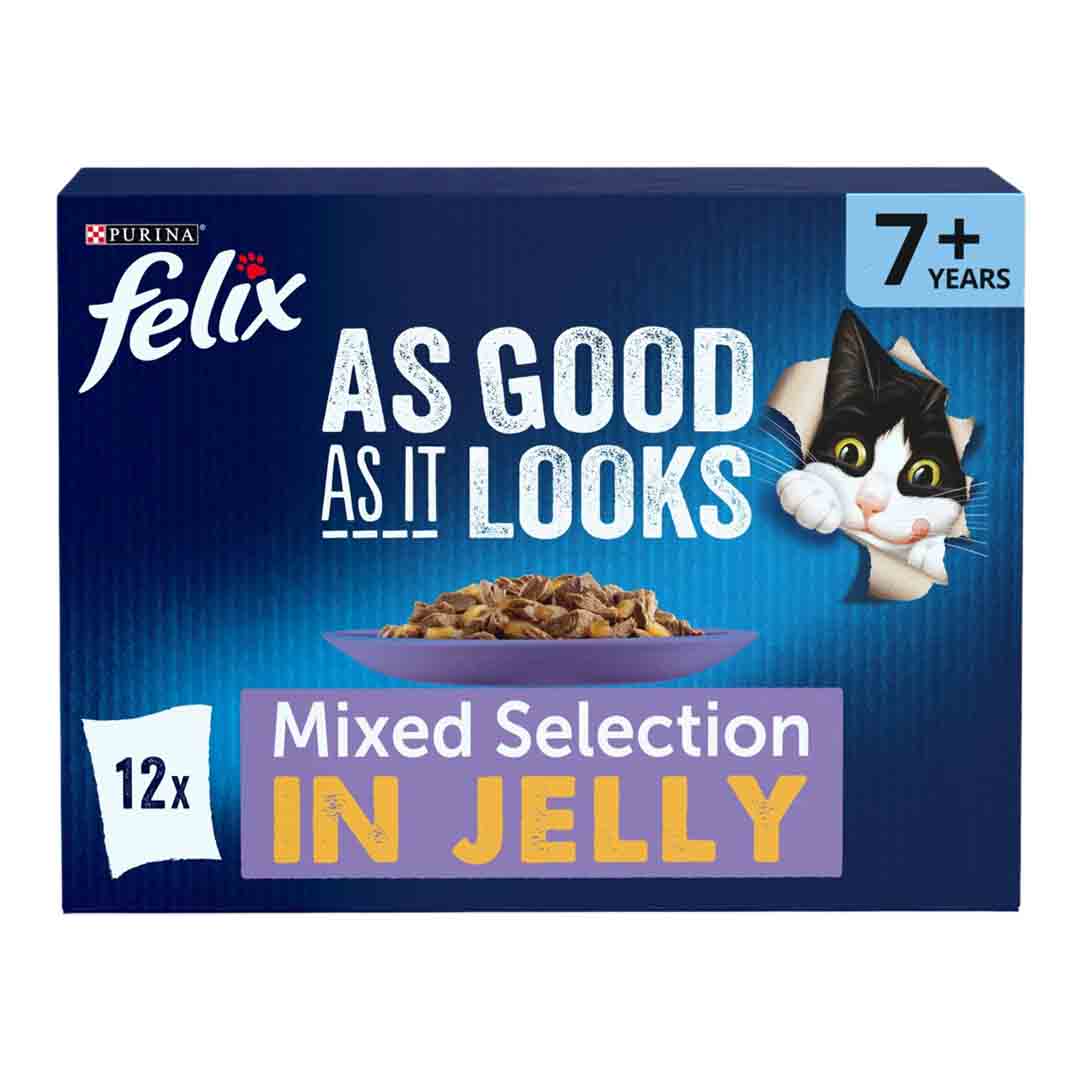 Felix Felix As Good It Looks Mixed Senior Wet Cat Food pet food packaging