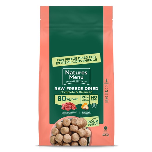 Natures menu Natures Menu Freeze Dried Nuggets Raw Beef Adult Dry Dog Food pet food packaging