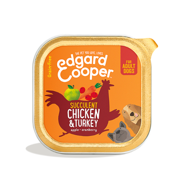 Jollyes Brand Jollyes Brand Edagrd 38 Cooper Cup Chicken Turkey Adult Wet Dog Food pet food packaging