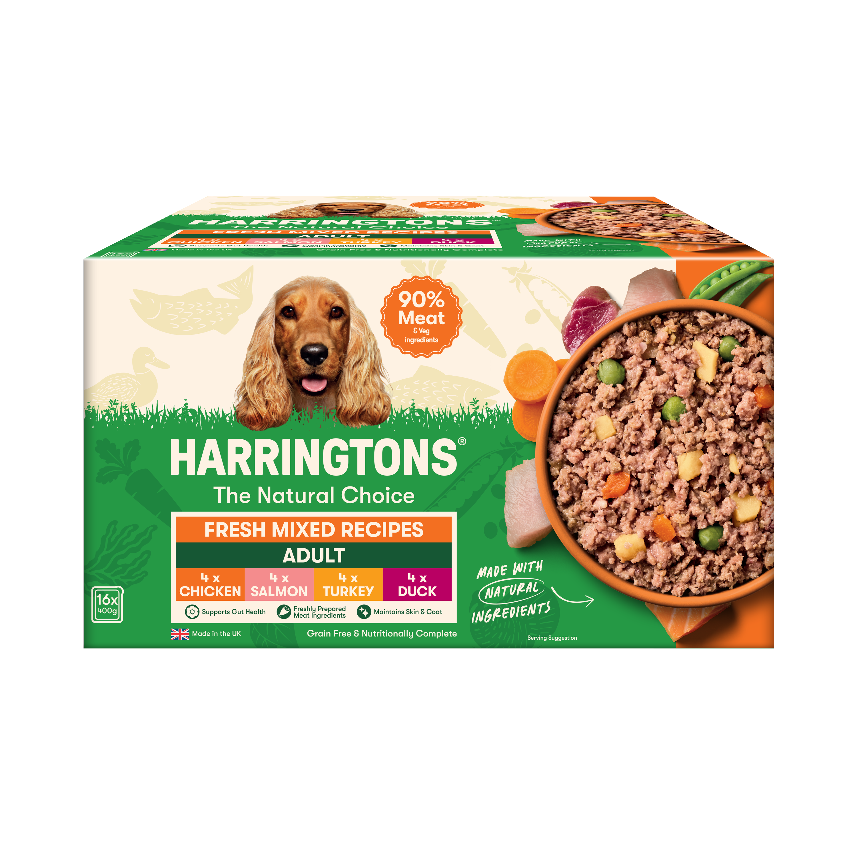 Harringtons Harringtons 8211 Mixed Recipes 38 Veg Salmon Adult Wet Dog Food pet food packaging