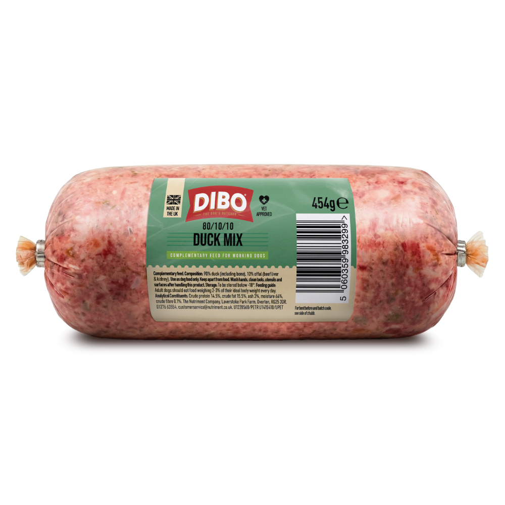 Jollyes Brand Jollyes Brand Dibo Mix Chubb Raw Duck Adult Dry Dog Food pet food packaging