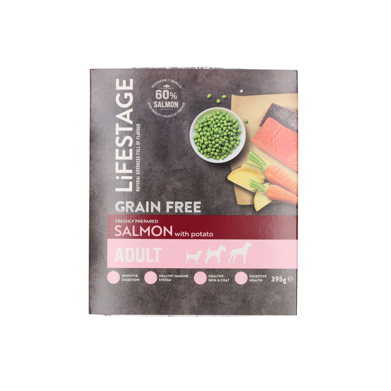 Lifestage Lifestage Grain Free Salmon Adult Wet Dog Food pet food packaging