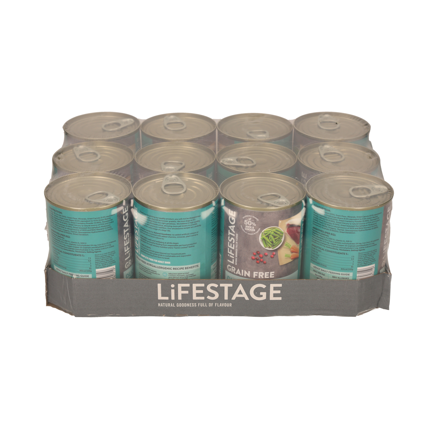 Lifestage Lifestage Grain Free Duck Tripe Adult Wet Dog pet food packaging