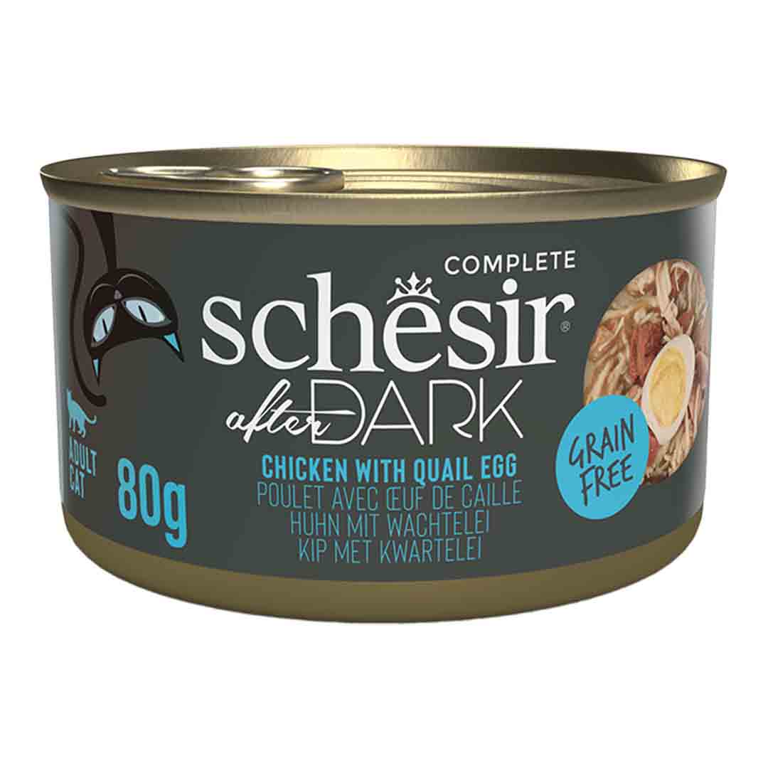 Jollyes Brand Jollyes Brand Schesir After Dark 38 Fillets Chicken Adult Wet Cat Food pet food packaging