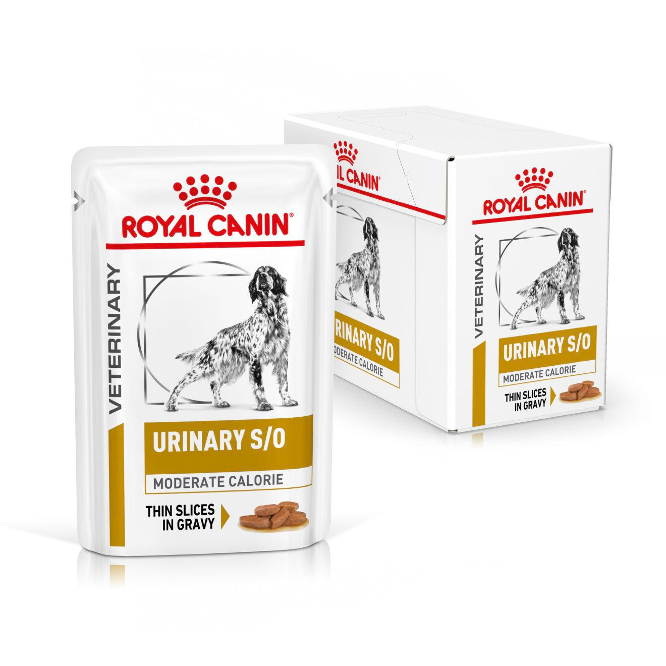 Royal Canin Royal Canin Urinary Moderate Calorie Thin Slices Adult Wet Dog Food pet food packaging