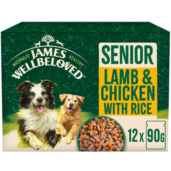 James Wellbeloved James Wellbeloved 38 Chicken Lamb Senior Wet Dog Food pet food packaging
