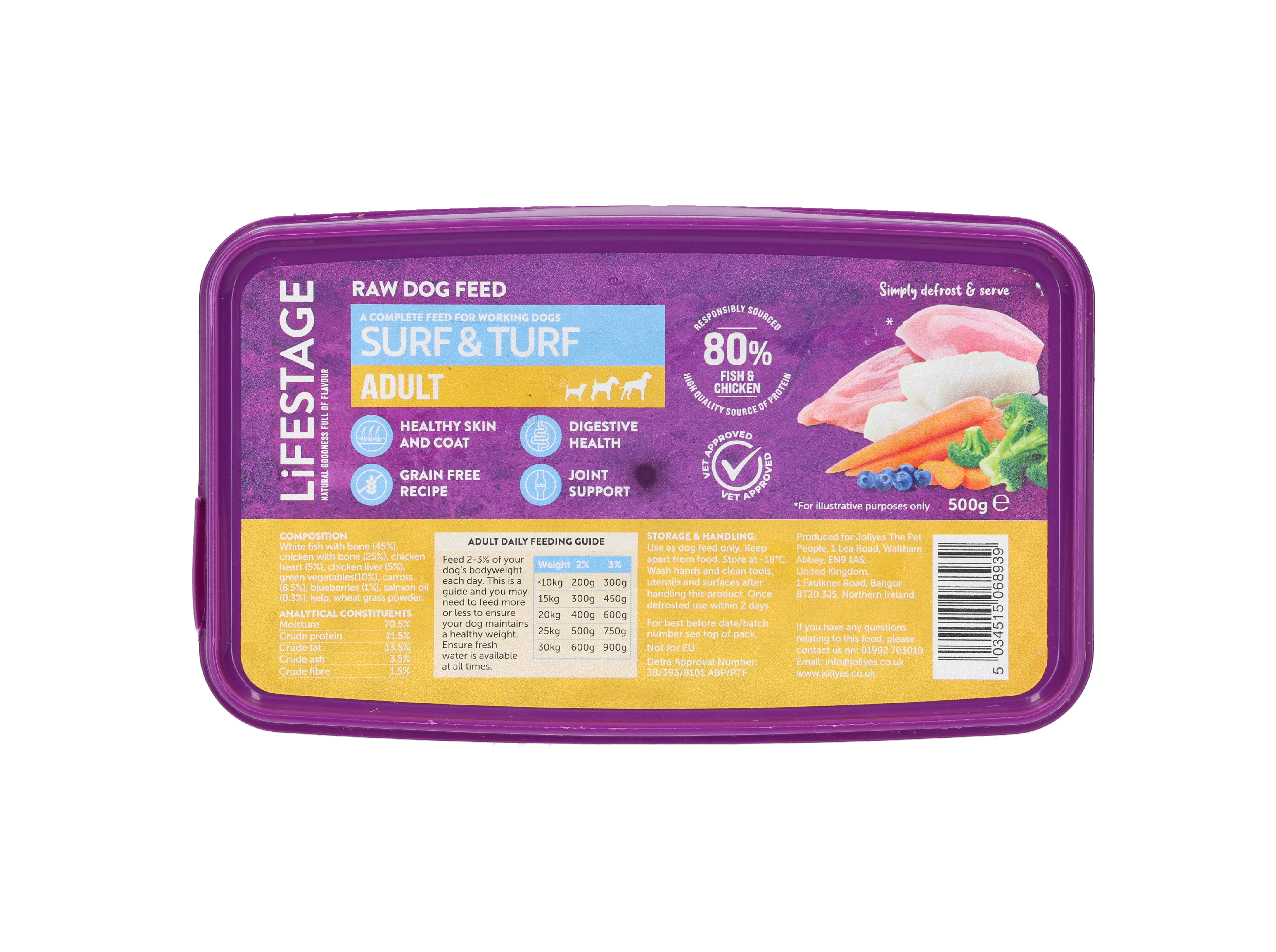 Lifestage Lifestage Grain Free Raw Adult Dry Dog Food pet food packaging