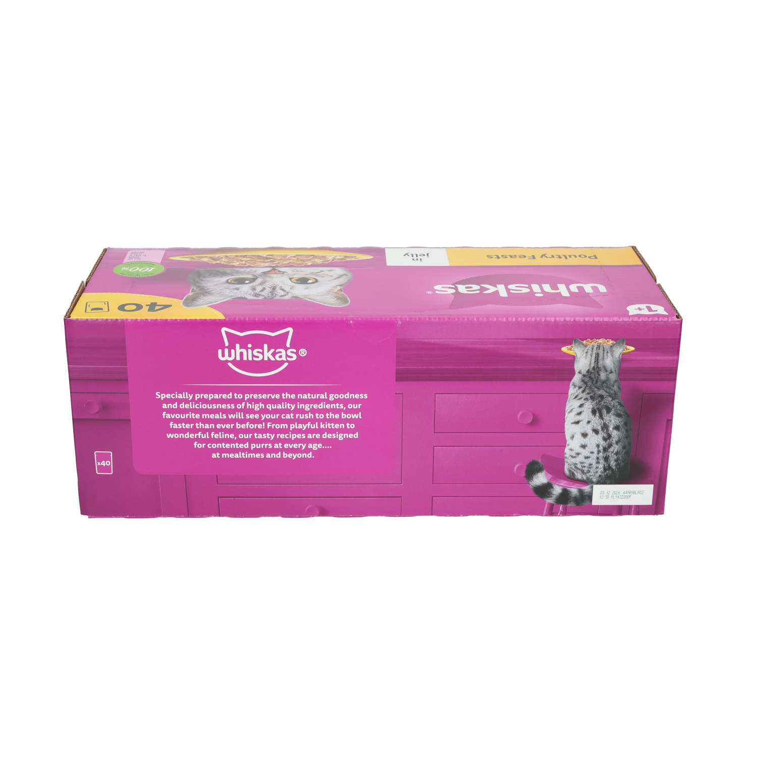 Whiskas Poultry Feasts in Jelly 1+ Adult Wet Cat Food Pouches