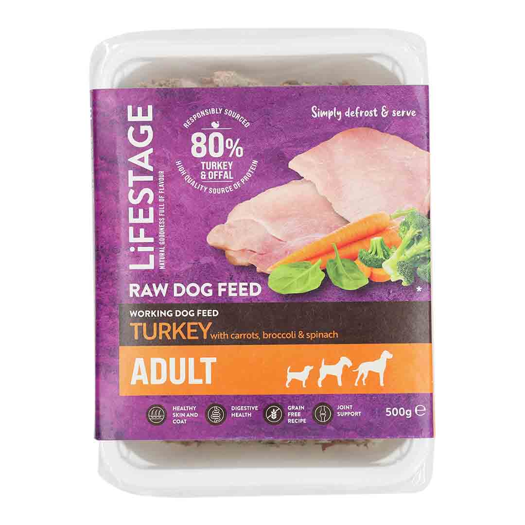 Lifestage Lifestage Raw Turkey Adult Dry Dog Food pet food packaging