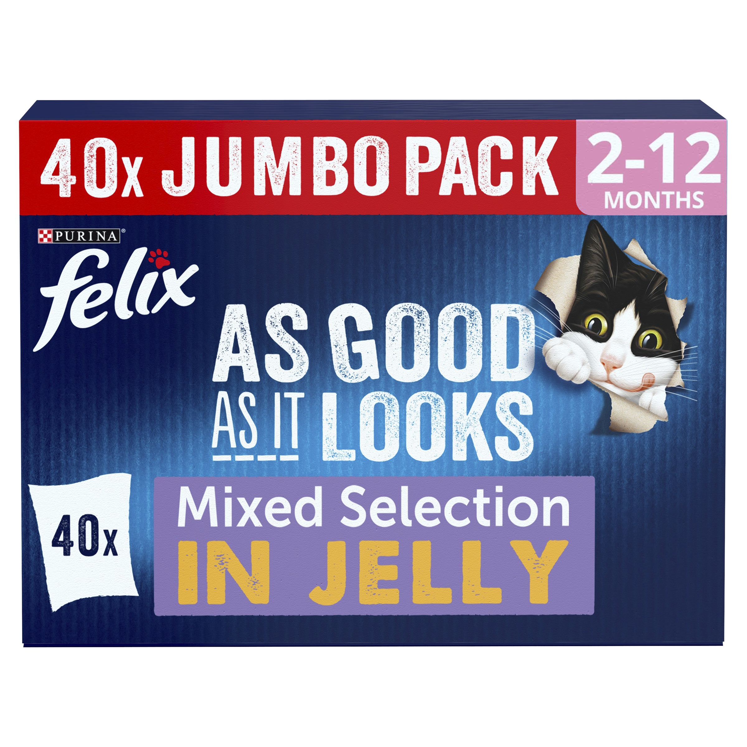 Felix Felix As Good It Looks Mixed Kitten Wet Cat Food pet food packaging