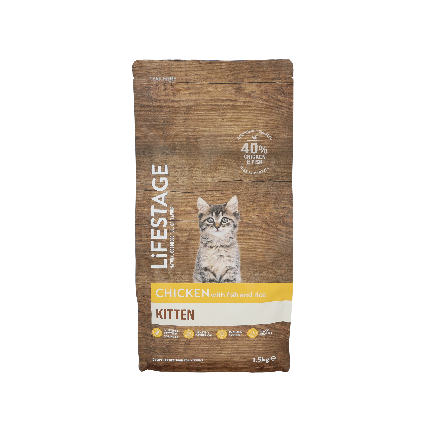 Lifestage Lifestage 38 Chicken Kitten Dry Cat Food pet food packaging