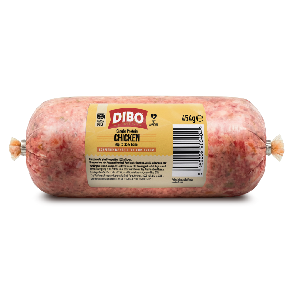 Jollyes Brand Jollyes Brand Dibo Just Chubb Raw Chicken Adult Dry Dog Food pet food packaging