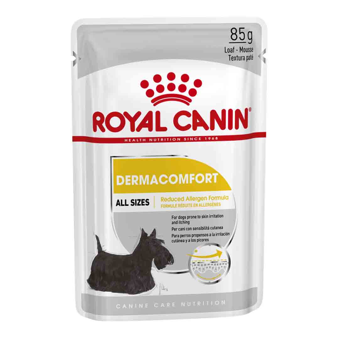Royal Canin Royal Canin Dermacomfort Adult Wet Dog Food pet food packaging