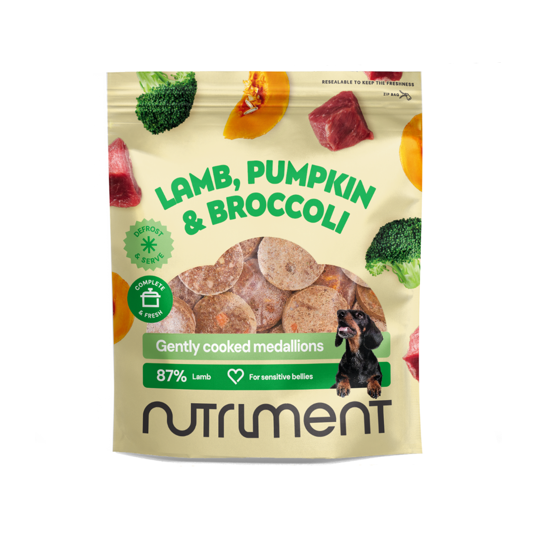 Nutriment Nutriment Cooked Medallions Lamb Adult Dry Dog Food pet food packaging