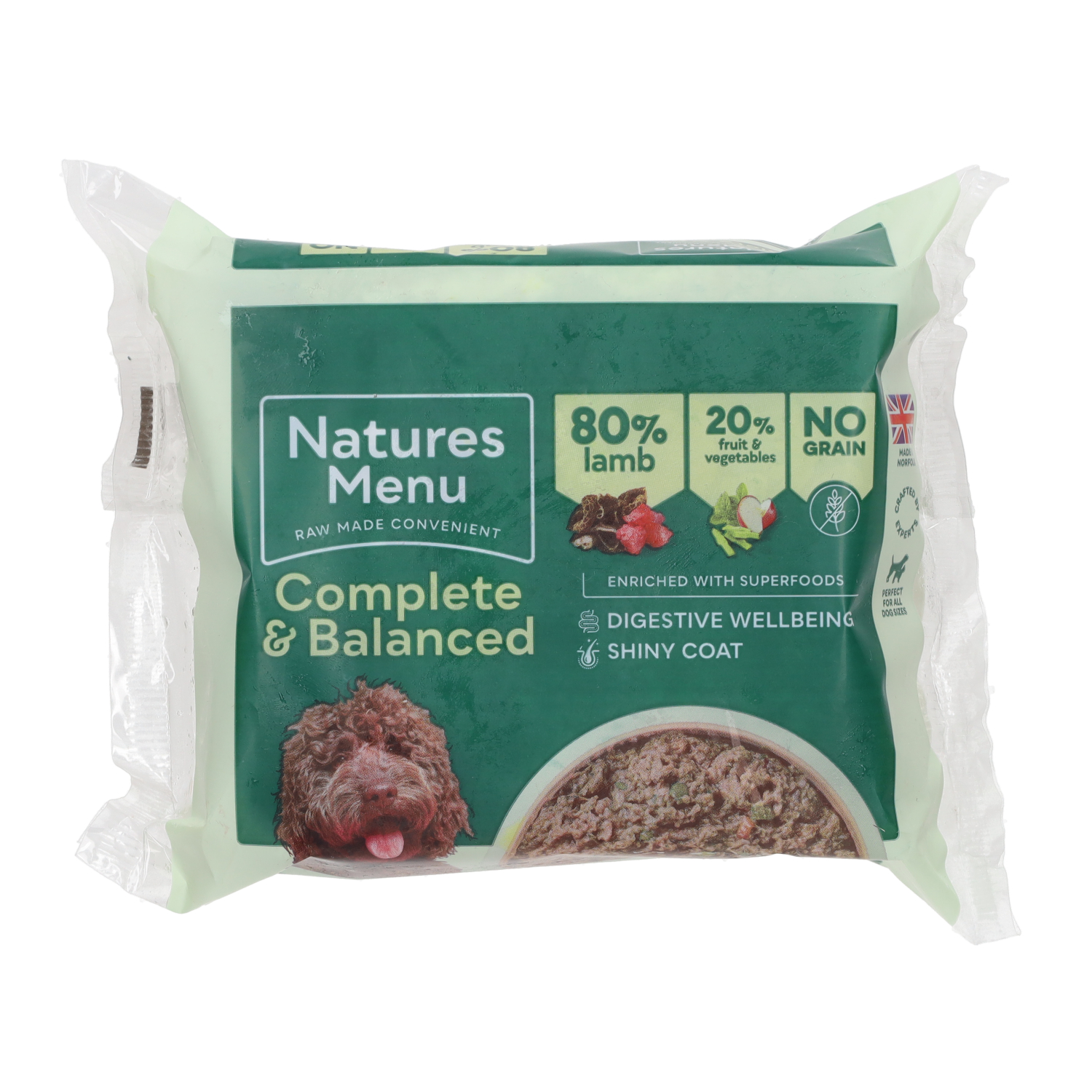 Natures menu Natures Menu 38 Balanced Raw Lamb Adult Dry Dog Food pet food packaging