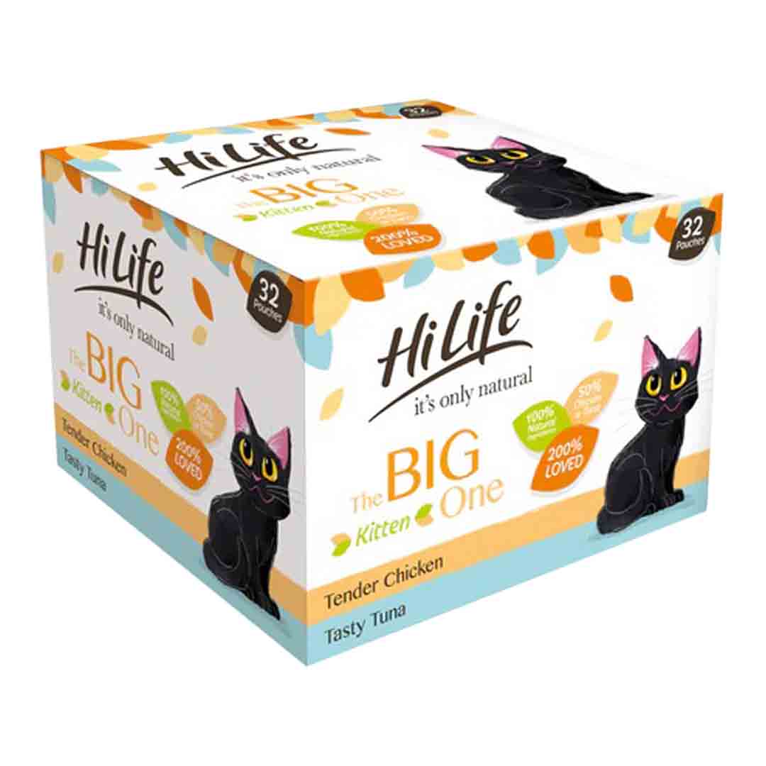 HiLife Hilife The Big One Kitten Dry Cat Food pet food packaging