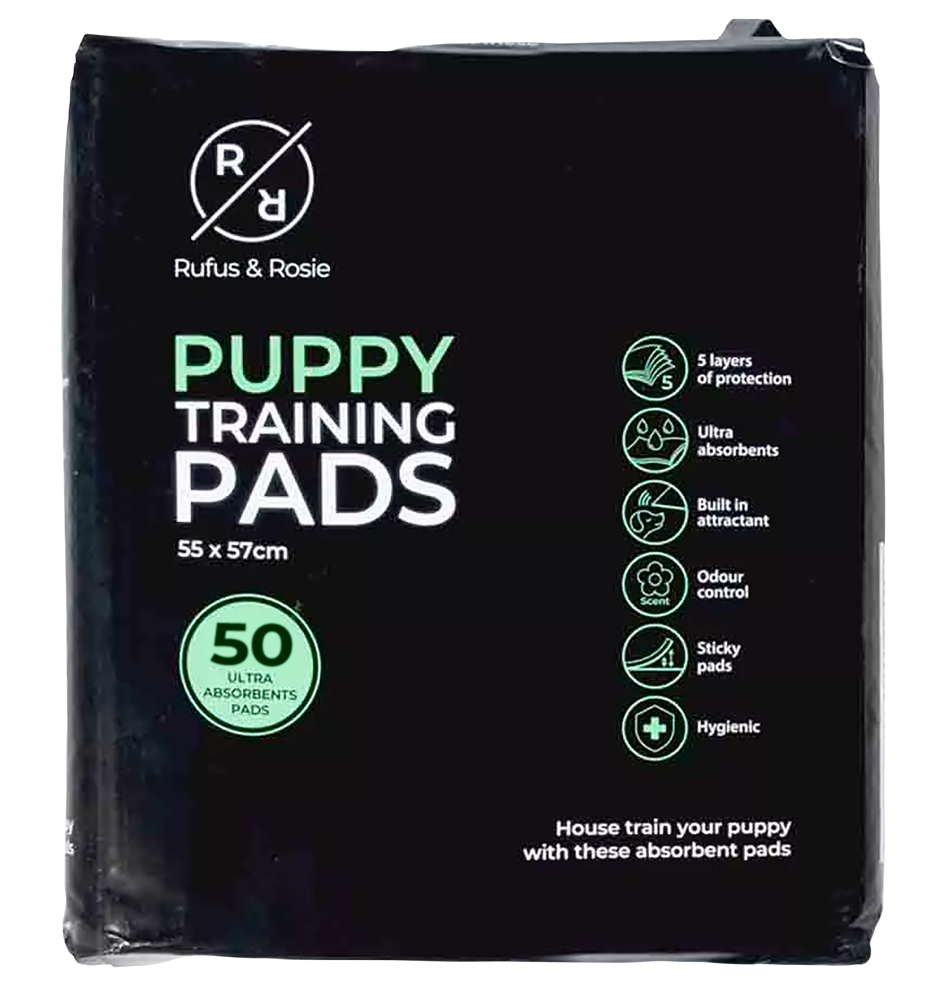 Rufus & Rosie 50 Pack Puppy Pads Puppy Training Pads