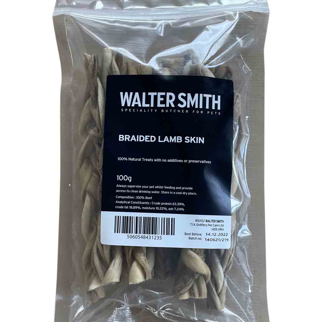 Braided Lamb Dog Chew, 100g Dog Chews