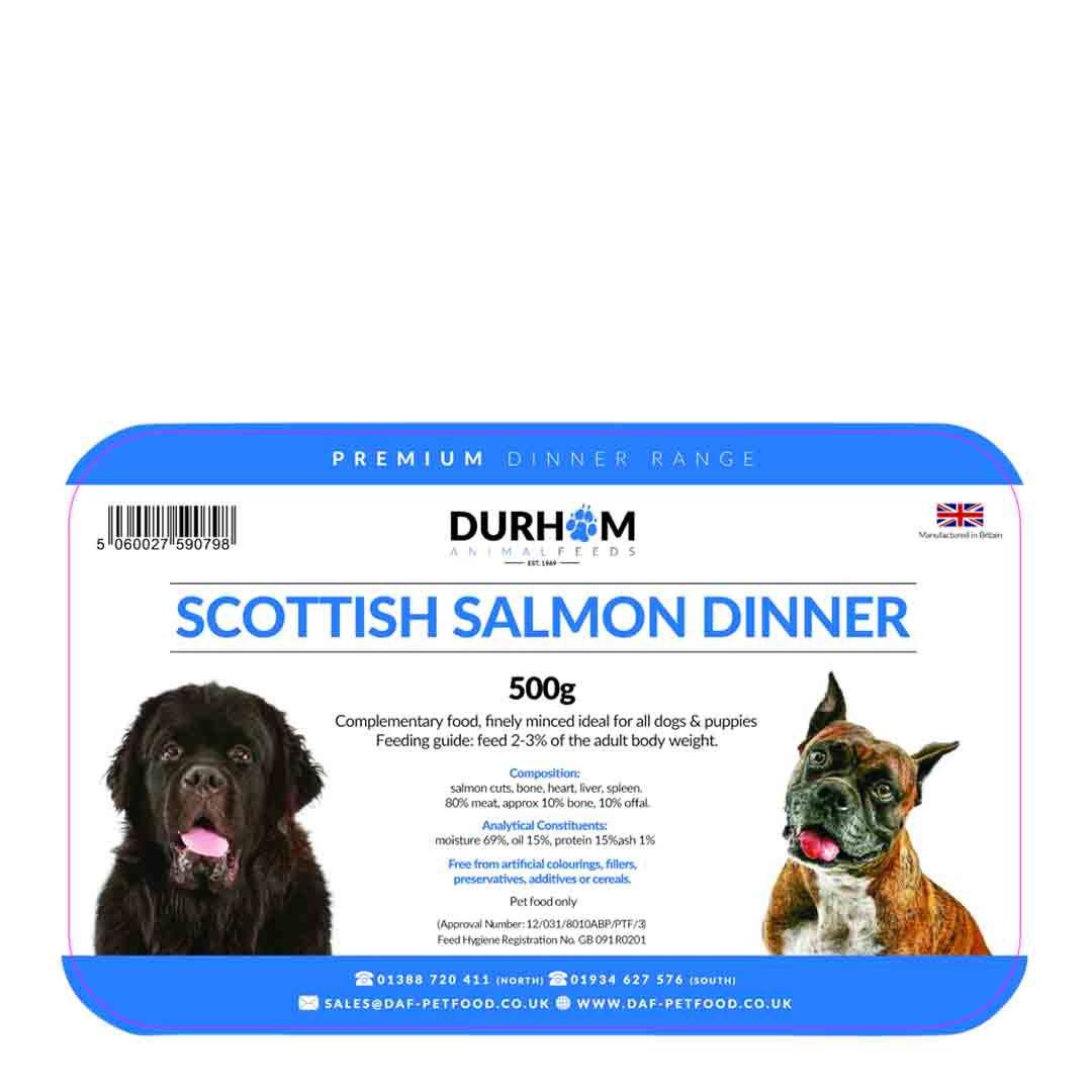 Durham Scottish Salmon Dinner Raw Dog Food Jollyes
