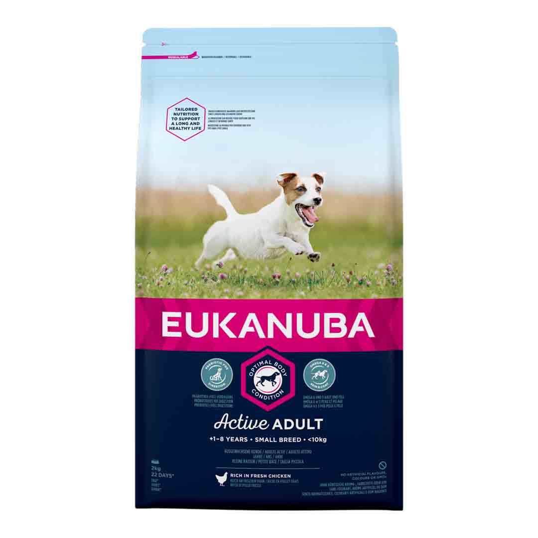Eukanuba Eukanuba Small Chicken Adult Dry Dog Food pet food packaging