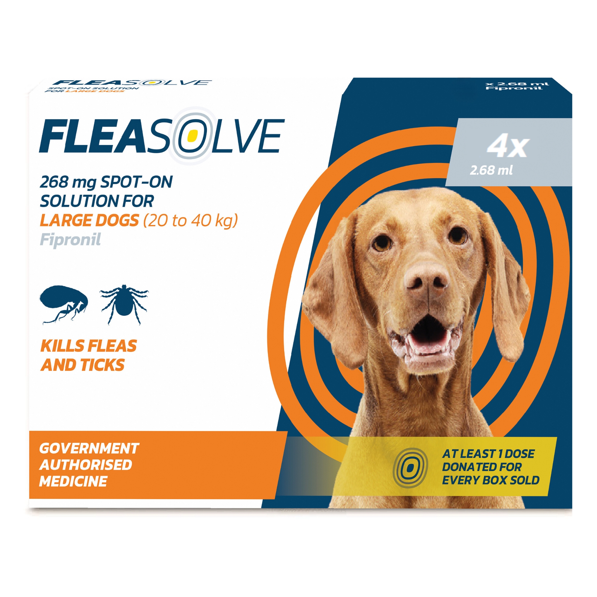 Fleasolve SpotOn Large Dog Flea Treatment 4 Pack Jollyes