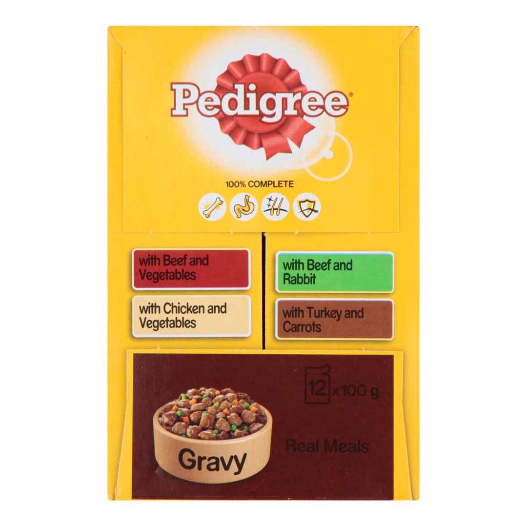 Pedigree Pouch in Gravy Real Meals 12x100g Wet Dog Food