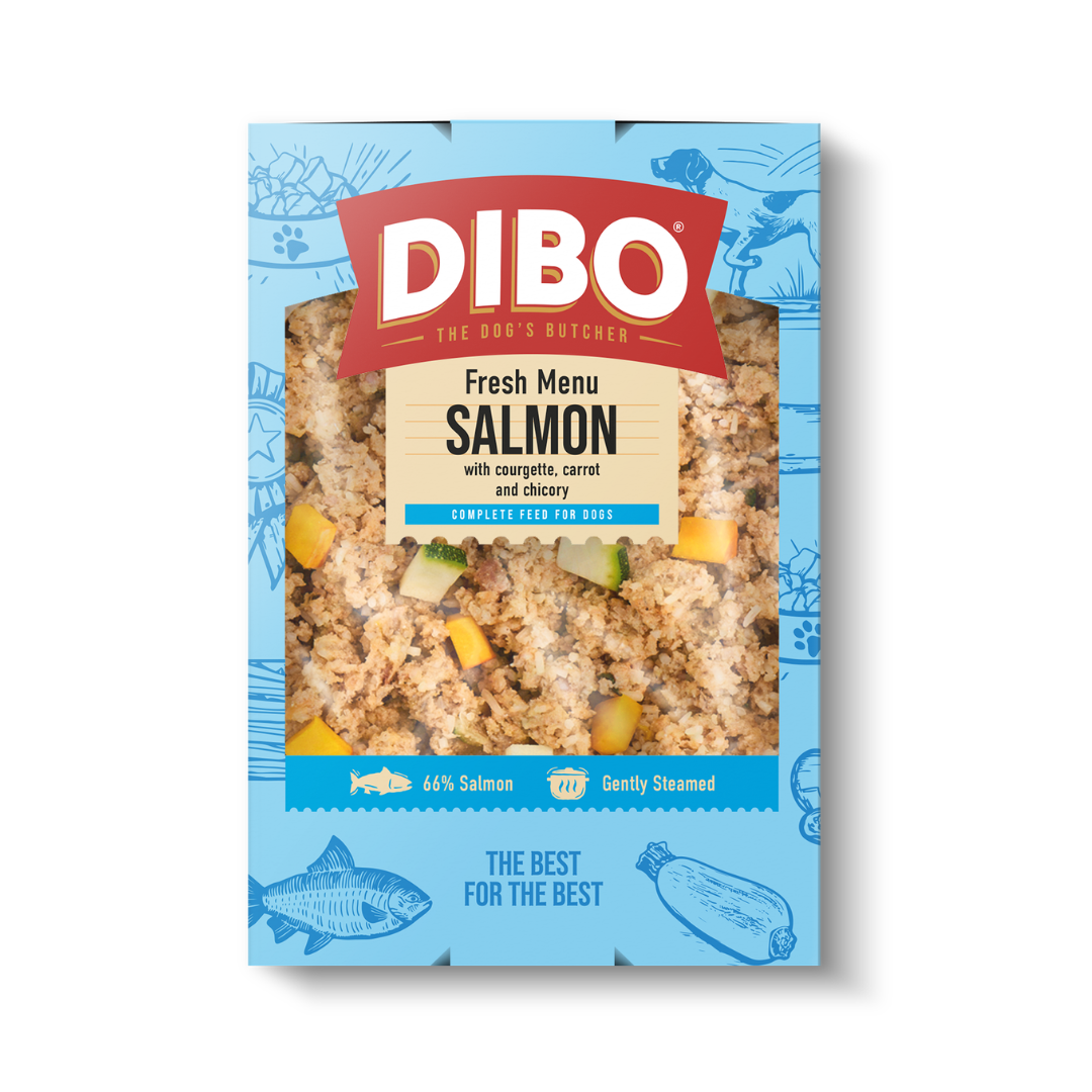 Jollyes Brand Jollyes Brand Dibo Cooked Blocks Salmon Adult Dry Dog Food pet food packaging