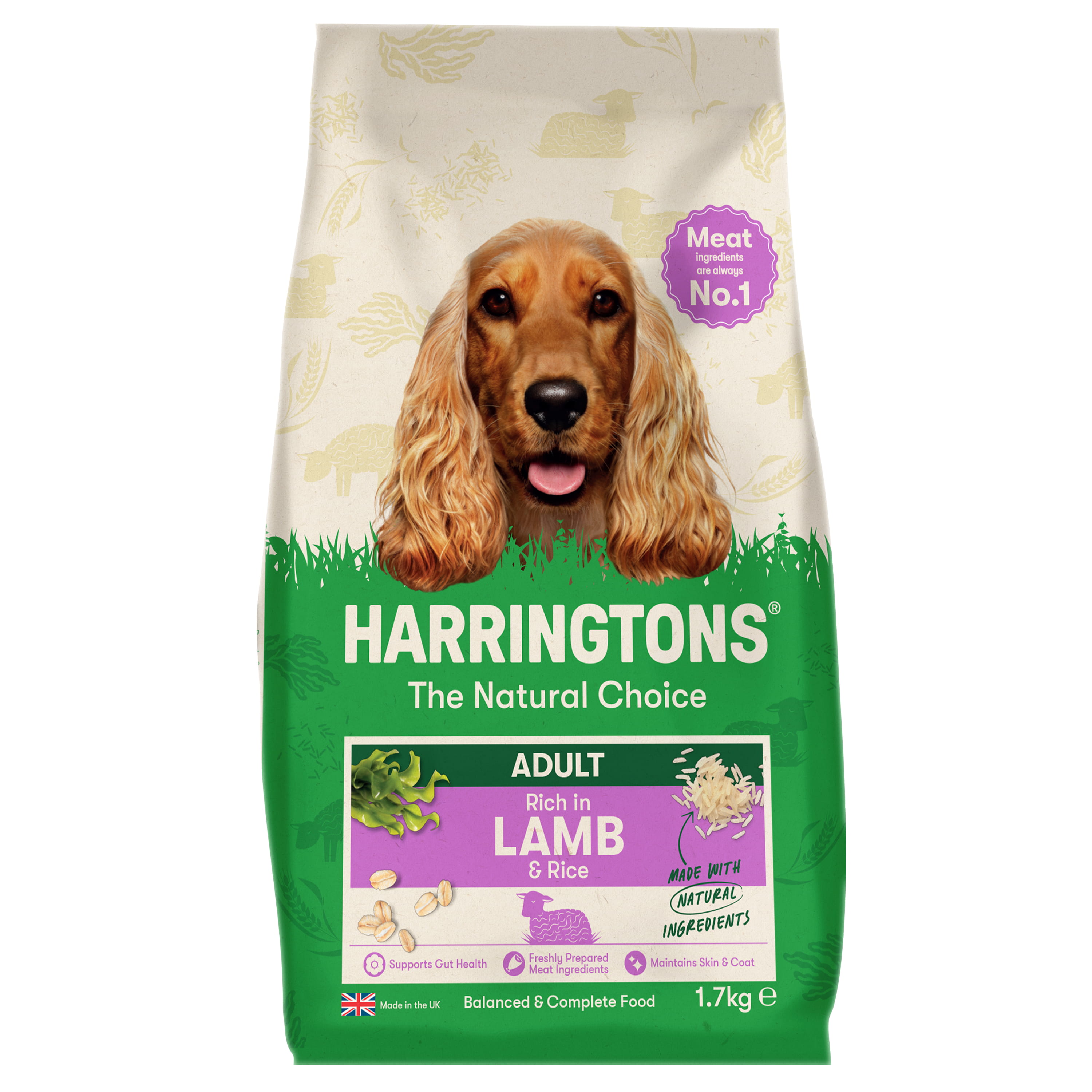 Harringtons Harringtons 38 Lamb Adult Dry Dog Food pet food packaging
